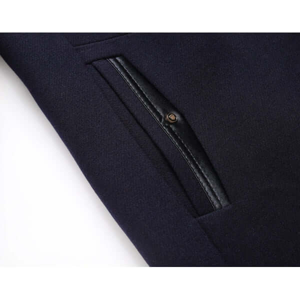Classic men's slim-fit mid-length brown winter coat. Durable & stylish outerwear for ultimate warmth & comfort.