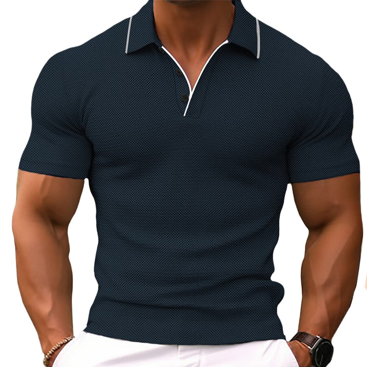 Everyday men's slim fit polo shirt, a stylish and comfortable short sleeve top for modern fashion.