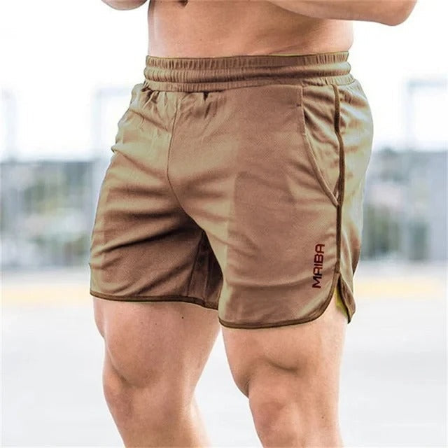 Comfortable men's slim-fit swim shorts, elastic waistband, quick-drying for beach & vacation.
