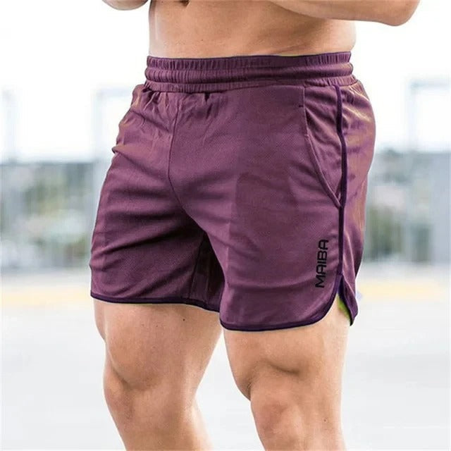 Durable men's quick-dry swim trunks, slim-fit style with an elastic waist for superior comfort.
