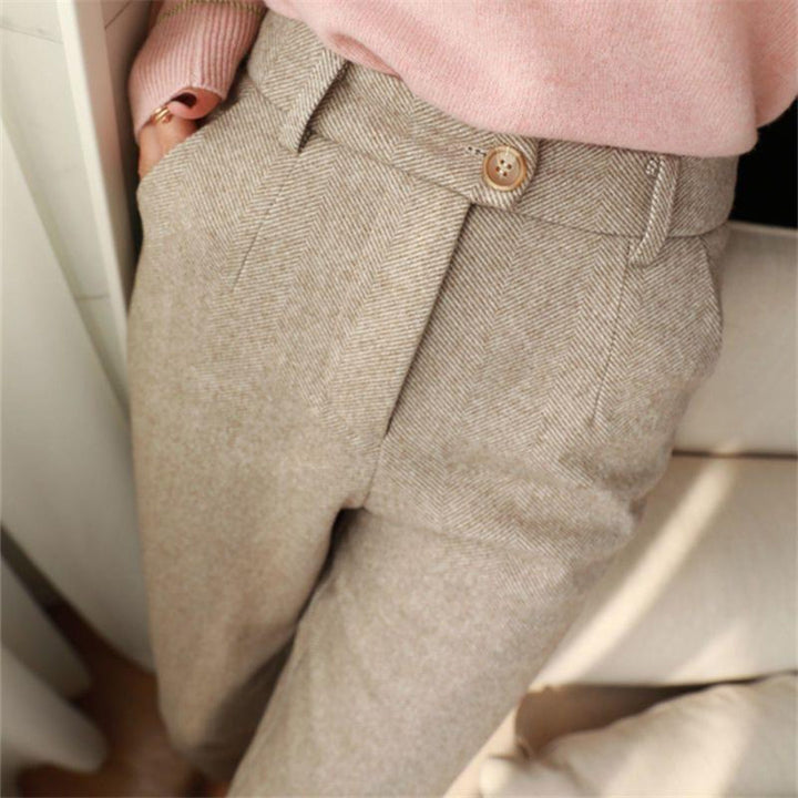 Brown slim fit tailored ankle pants for men, a modern choice for elegant spring fashion styles.
