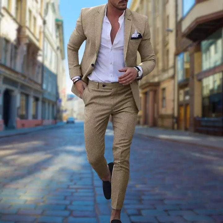 Sharp men's slim fit two-piece suit, ideal professional wear for office, meetings & elegant occasions.
