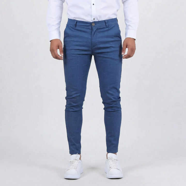 Men's slim tapered chino pants, offering a versatile & comfortable modern everyday style.