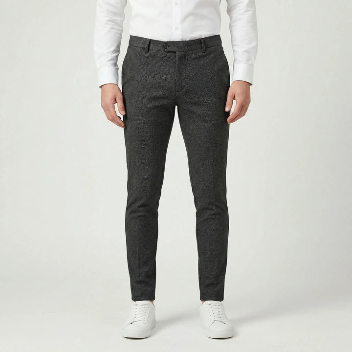 Achieve a modern look with these comfortable men's slim tapered chino pants for everyday wear.