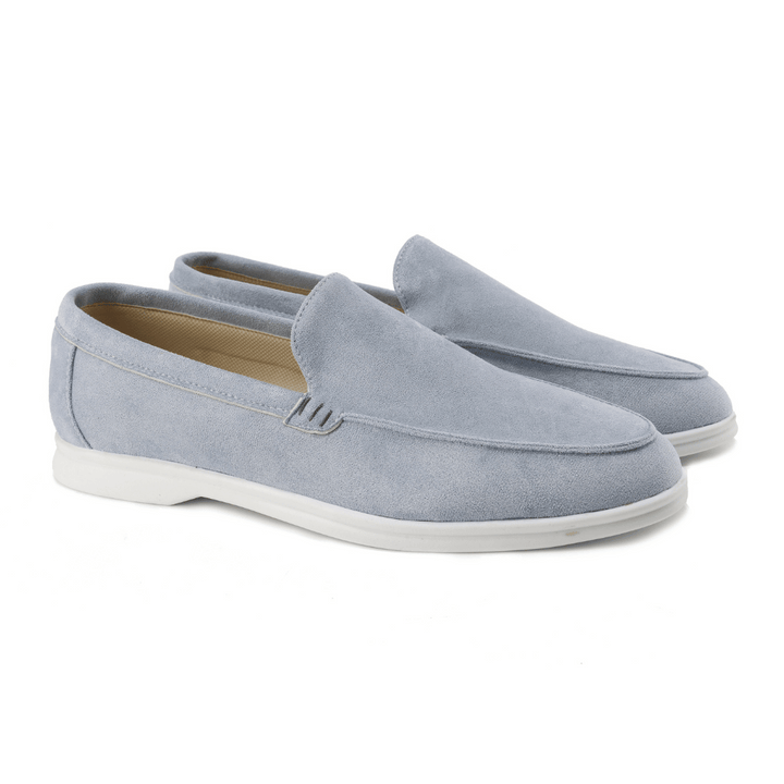 Men's loafers on display, highlighting slip-on design & smart casual everyday comfort.