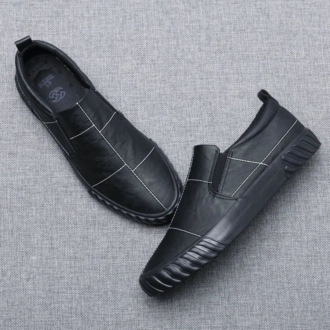 Comfortable men's slip-on loafers with a soft texture, easy on/off design, and durable construction.