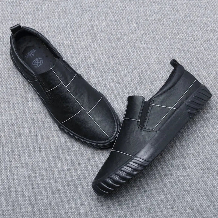 Comfortable men's slip-on loafers with a soft texture, easy on/off design, and durable construction.