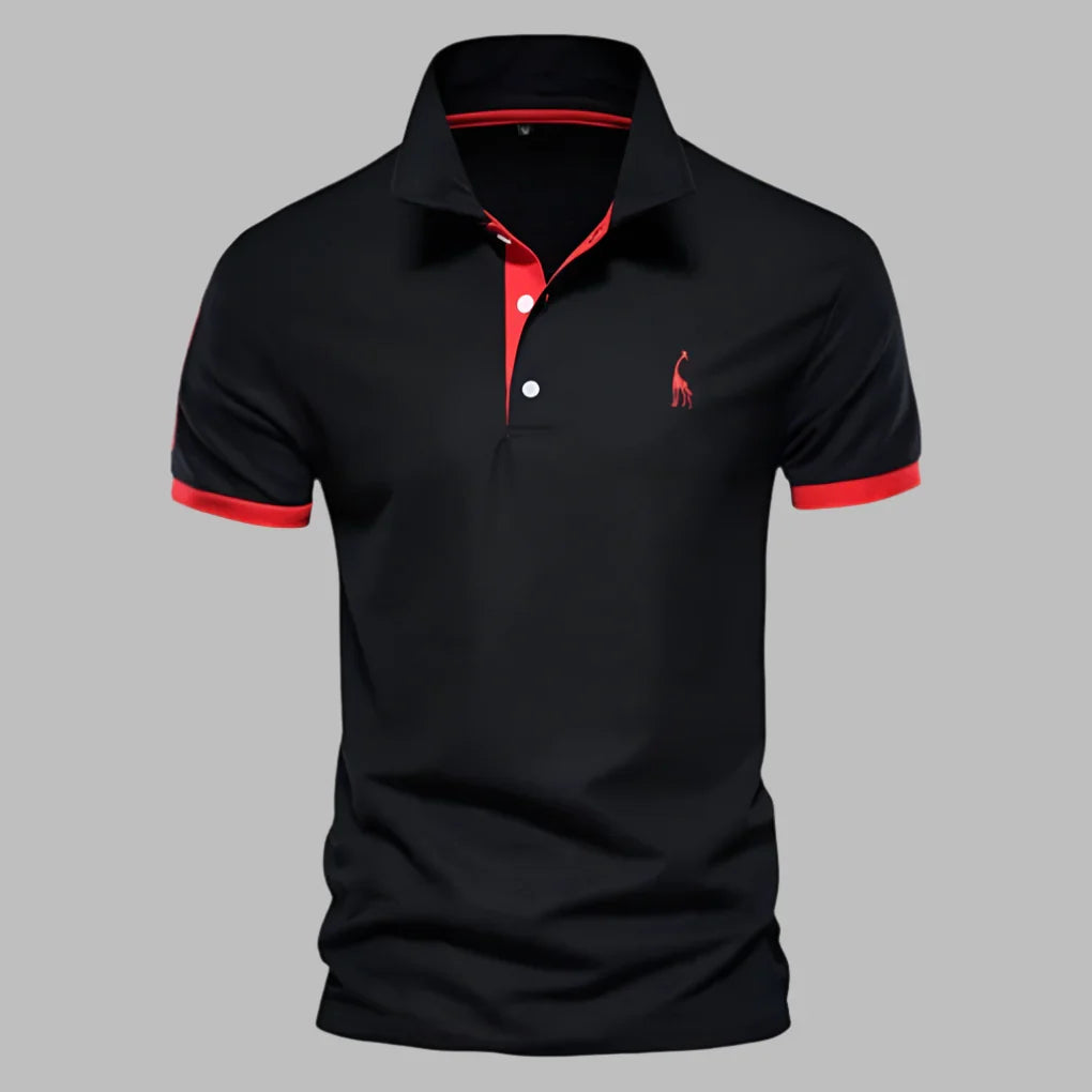 Comfortable men's smart-casual polo shirt, short-sleeve, ideal for versatile elegant and classic men's fashion.