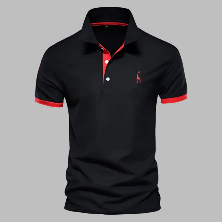 Comfortable men's smart-casual polo shirt, short-sleeve, ideal for versatile elegant and classic men's fashion.