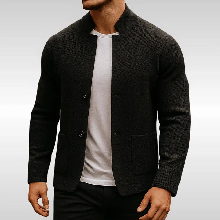 Autumn men's quilted blazer jacket for smart casual looks. Comfortable relaxed fit and durable fabric.