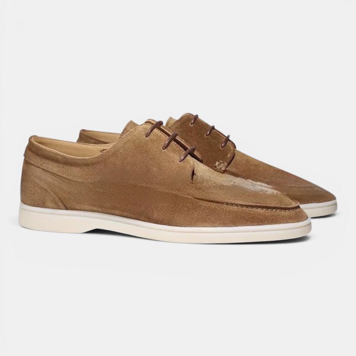 Comfortable gray men's slip-on loafers, perfect for driving & smart casual versatile footwear.