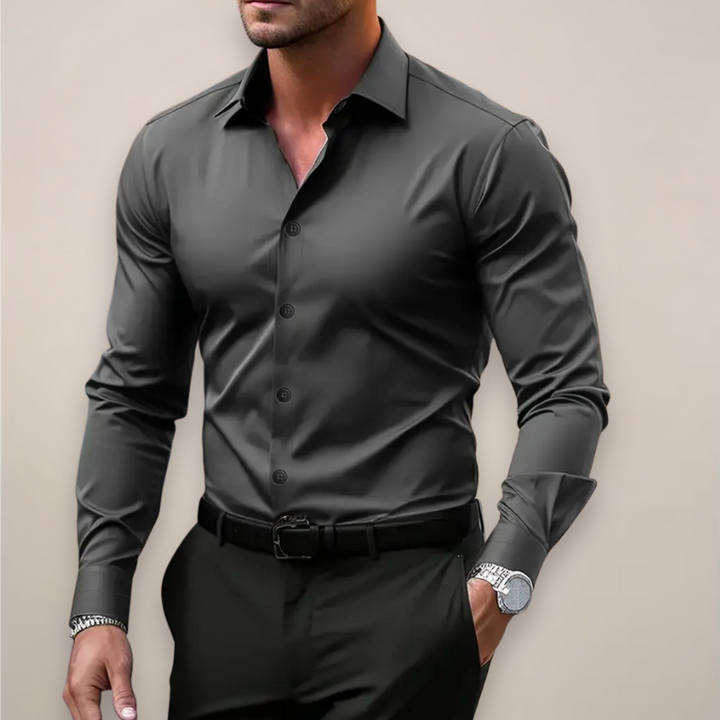 Men's smart style long sleeve button-down shirt, perfect for office wear or casual everyday fashion.