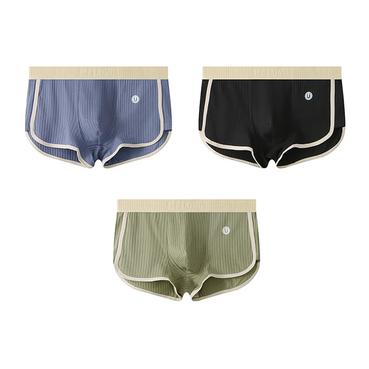 All-season men's color-block boxer briefs. Soft, supportive daily wear & loungewear underwear for ultimate comfort.