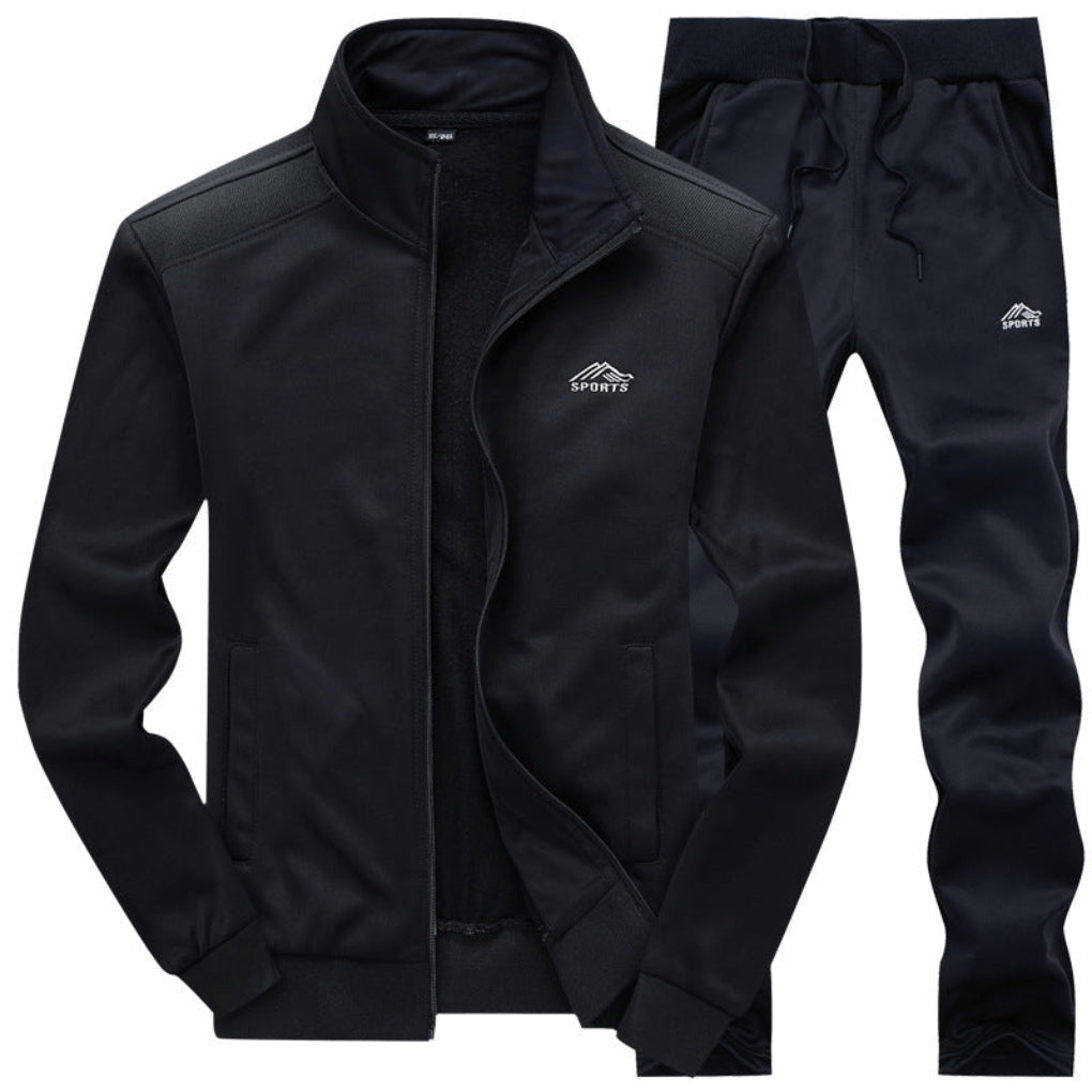 Men's sporty comfort tracksuit, perfect for casual wear & active lifestyles. Two-piece athletic set for all seasons.
