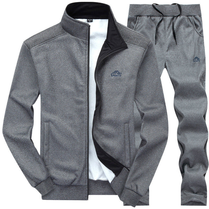Versatile men's sporty tracksuit, a comfortable two-piece set perfect for casual wear, activewear, or loungewear.
