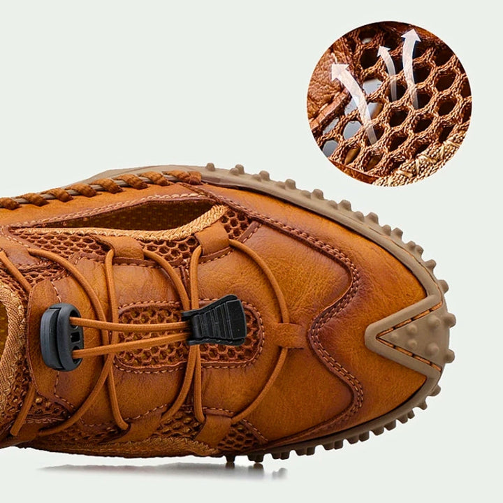 Men's durable outdoor sandals featuring adjustable straps and excellent grip for secure, comfortable summer walking.