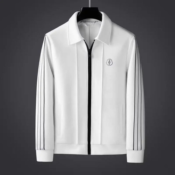 Versatile men's zip-up tracksuit & joggers set, blending sporty comfort with modern casual fashion.