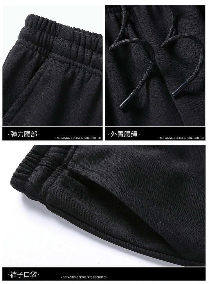 Dynamic men's sporty tracksuit set including a practical zip-up jacket & comfortable athletic joggers.