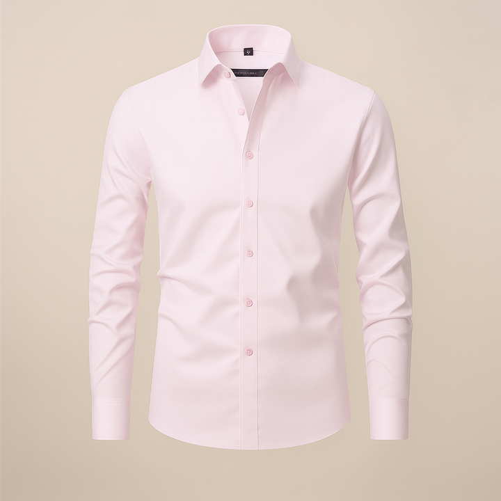 Smart men's apparel: tailored spring shirt, a long sleeve button-up for sophisticated looks.