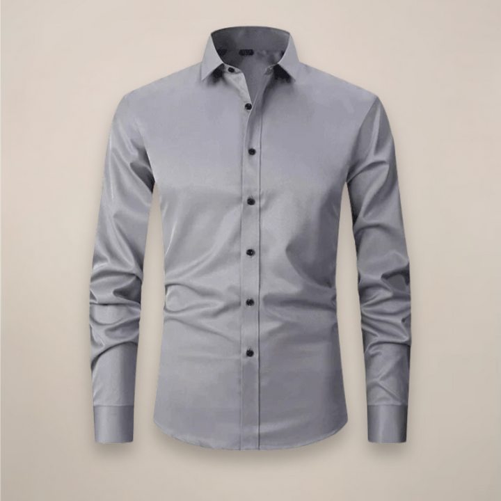 Men's tailored spring shirt, a classic long sleeve button-up for stylish everyday wear.