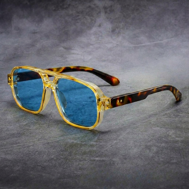 Lightweight men's square frame sunglasses. Versatile eyewear for sun protection, a modern fashion accessory.
