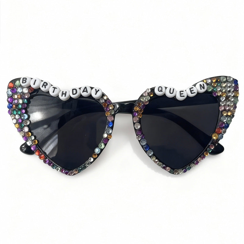 Bold men's statement heart-frame sunglasses, designed for an unforgettable fashion statement.