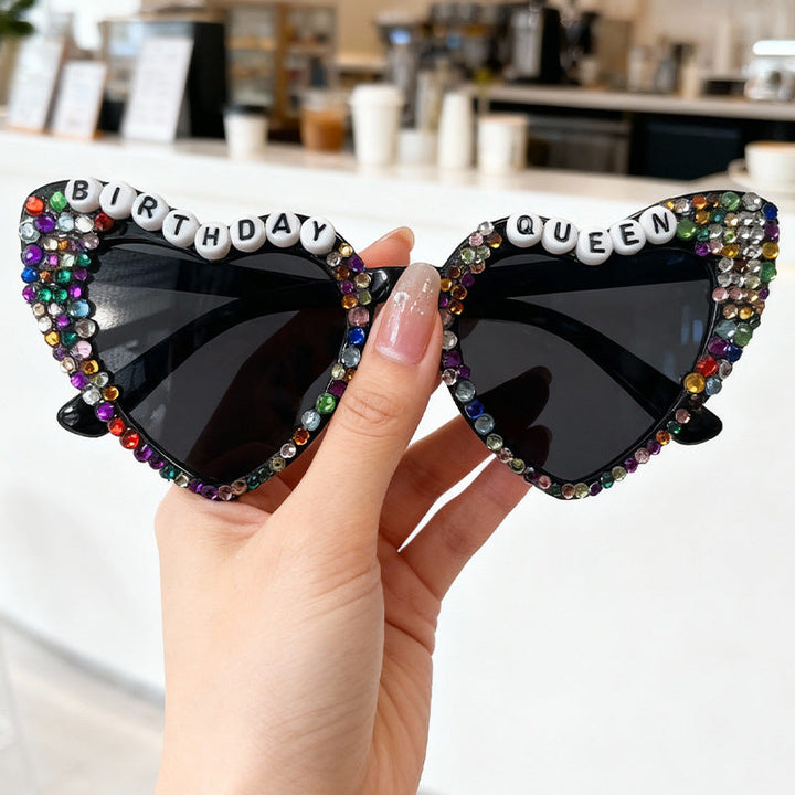 Unique men's heart-shaped sunglasses, a true fashion statement piece for modern men.
