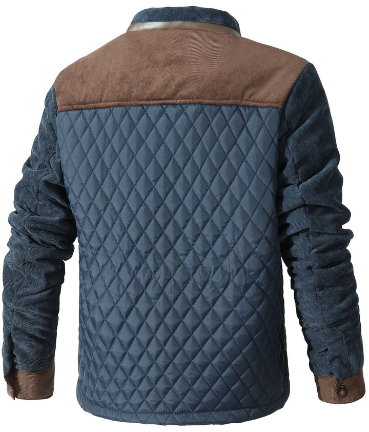 Dual-tone men's lightweight tactical jacket, durable and versatile for urban exploration or outdoor activities.