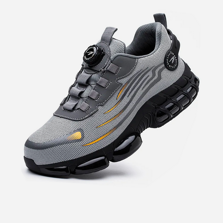 Men's steel toe safety shoes, non-slip sports work boots for industrial safety & construction.