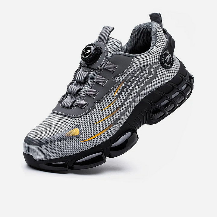 Men's steel toe safety shoes, non-slip sports work boots for industrial safety & construction.