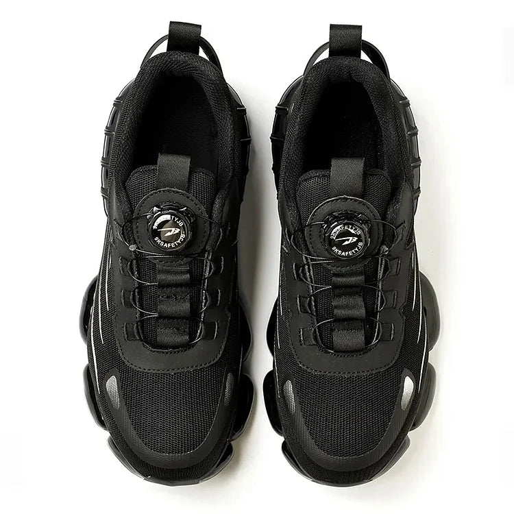 Protective men's work shoes: steel toe, non-slip, and built for construction safety.