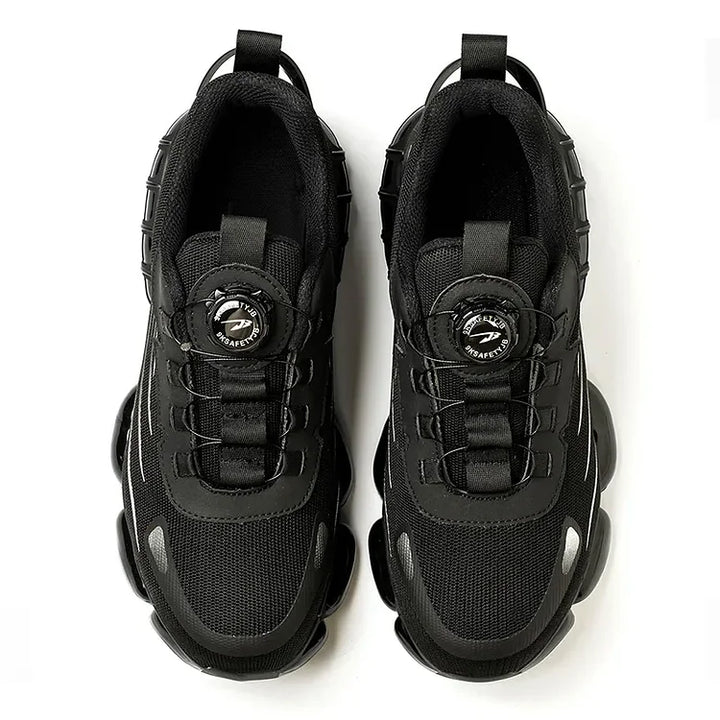 Protective men's work shoes: steel toe, non-slip, and built for construction safety.