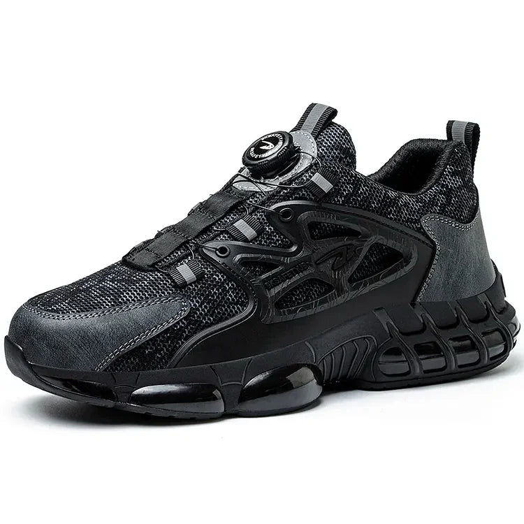 Lightweight men's industrial safety shoes with steel toe and non-slip sole.