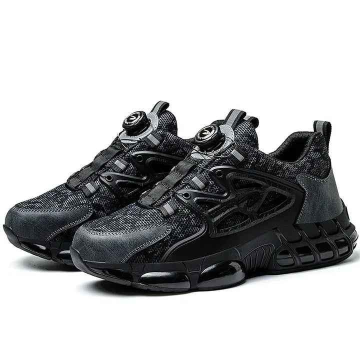 Men's durable steel toe work boots, non-slip, essential for construction and outdoor tasks.