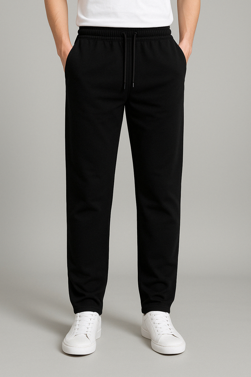 Men's straight leg jogger pants with drawstring for casual, comfortable everyday wear.