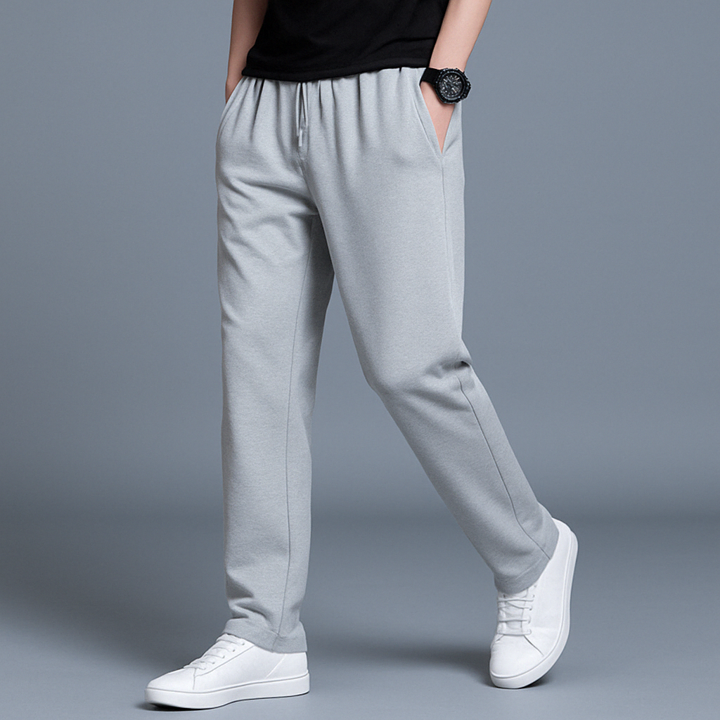 Relaxed fit men's straight leg joggers, perfect casual pants for comfortable everyday activities.