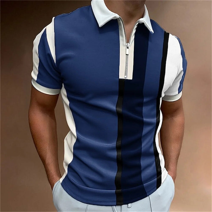 Soft men's striped polo top, a comfortable and stylish choice for everyday fashion.