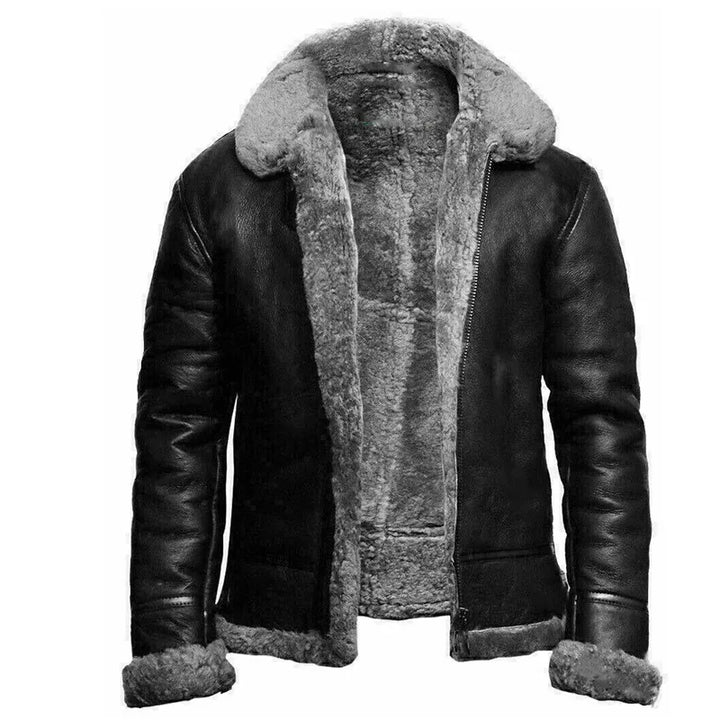 Men's structured zip-up jacket with high collar. Stylish fall & winter outerwear for casual wear.