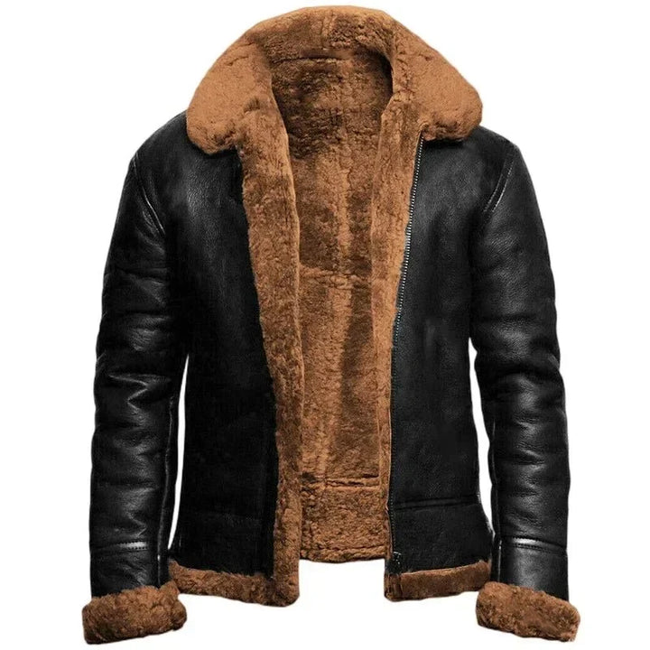 Men's structured high collar zip-up jacket for fall & winter. Warm, stylish casual outerwear apparel.