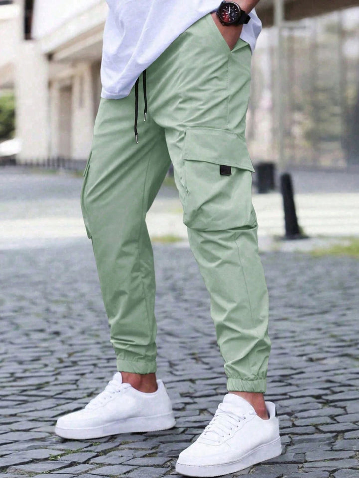 Men's utility cargo pants with jogger style, offering ultimate comfort and a modern streetwear look.