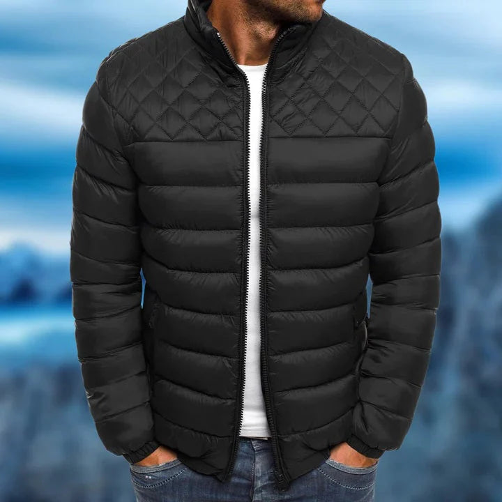 Comfortable men's casual puffer jacket, perfect for everyday winter wear, offering superior warmth & style.