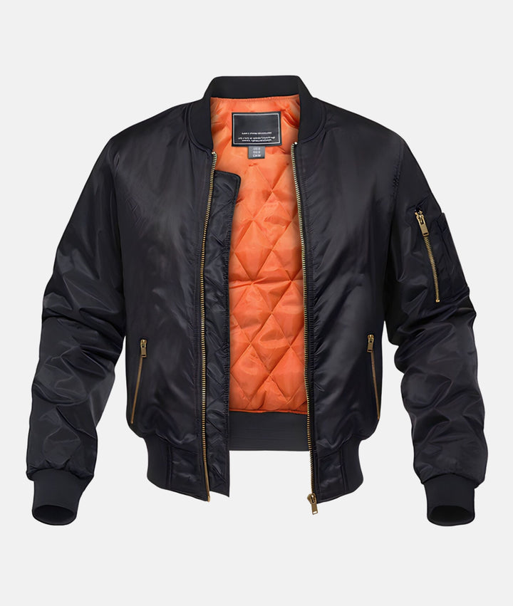 Casual men's bomber jacket, ideal for versatile everyday comfort. A must-have stylish fall & spring outerwear.