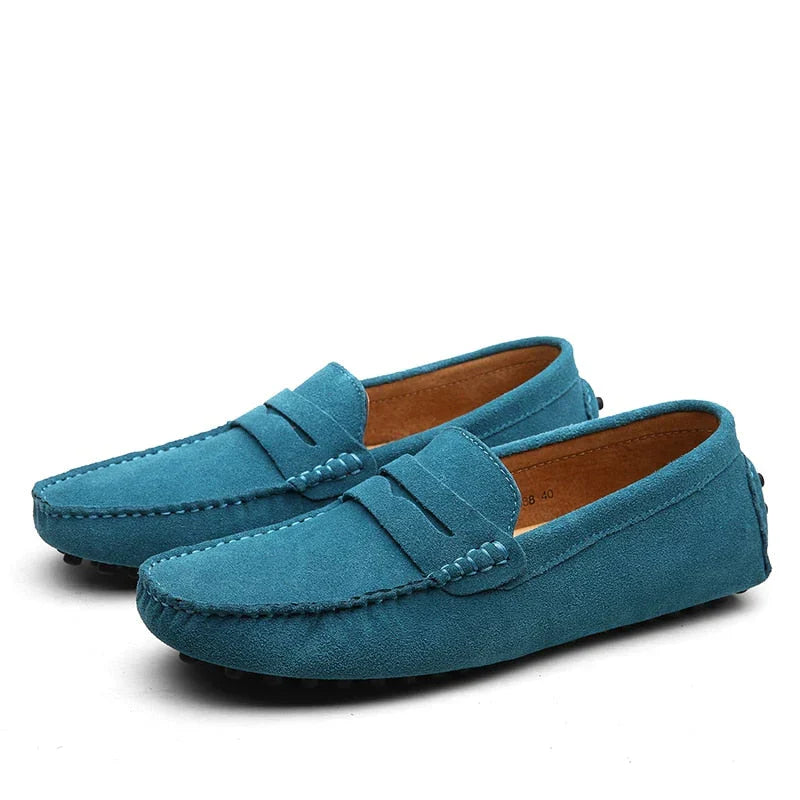 Men's comfortable driving loafers with cushioned insole. Stylish slip-on shoes, ideal for long wear & driving.