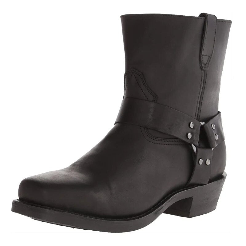 Durable men's brown leather western boots, offering comfort & style for everyday wear & adventure.