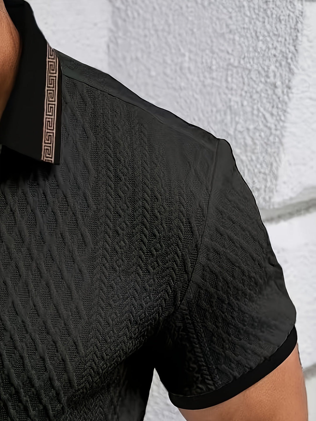 Versatile men's colorblock polo for golf, casual wear, and comfortable summer fashion.
