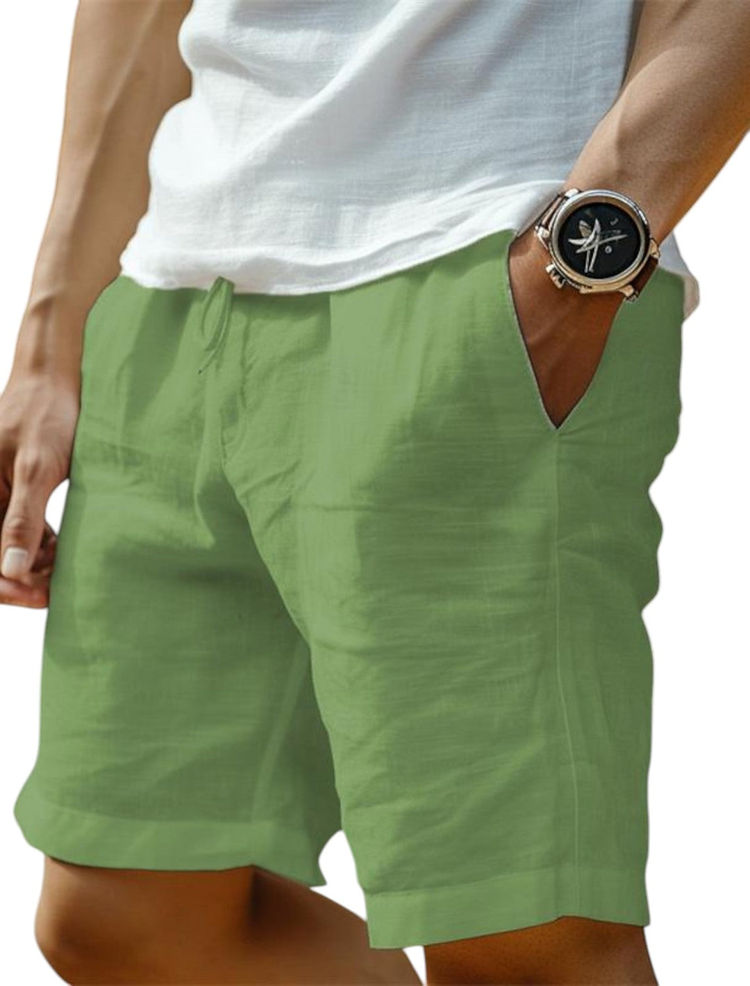 Men's stylish comfort shorts, perfect for summer casual wear. Versatile drawstring design for warm weather.