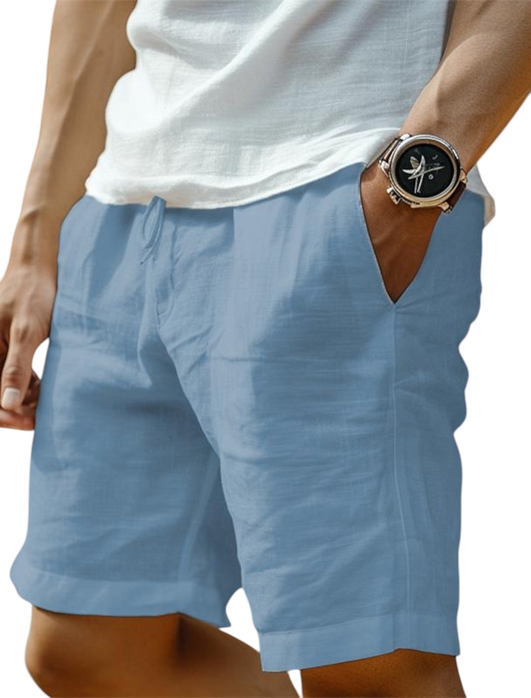 Versatile men's comfort shorts, perfect stylish apparel for summer adventures or relaxing in warm weather.