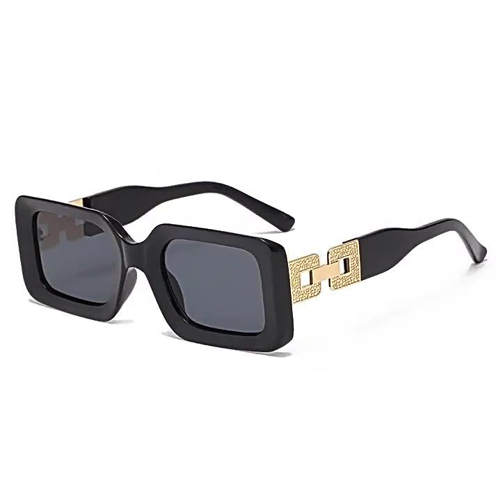 Men's stylish gray square frame sunglasses offering UV protection. Fashionable & comfortable eyewear accessory.