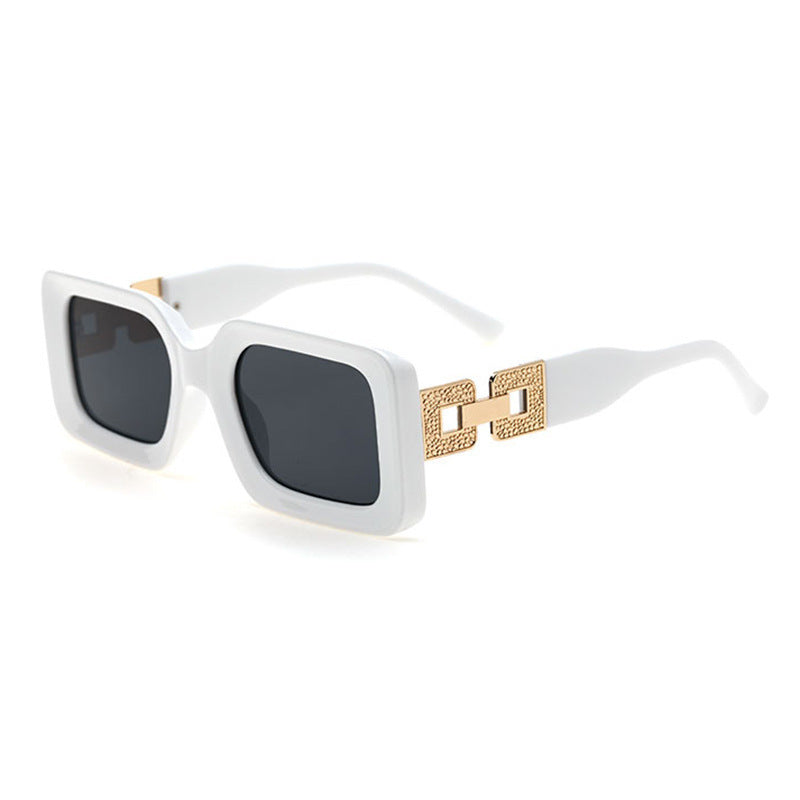 High-quality men's square frame sunglasses. Gray, durable, and comfortable for all-day UV protection.
