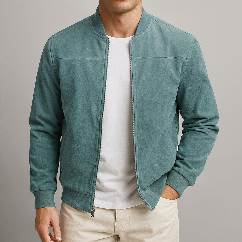 Modern fit men's lightweight jacket, versatile for spring and summer outerwear.